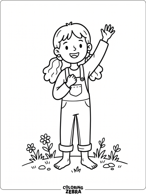 Chalice in a cheerful pose with bold outlines