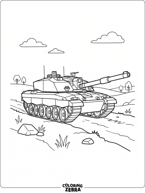 A Challenger 2 tank on open terrain