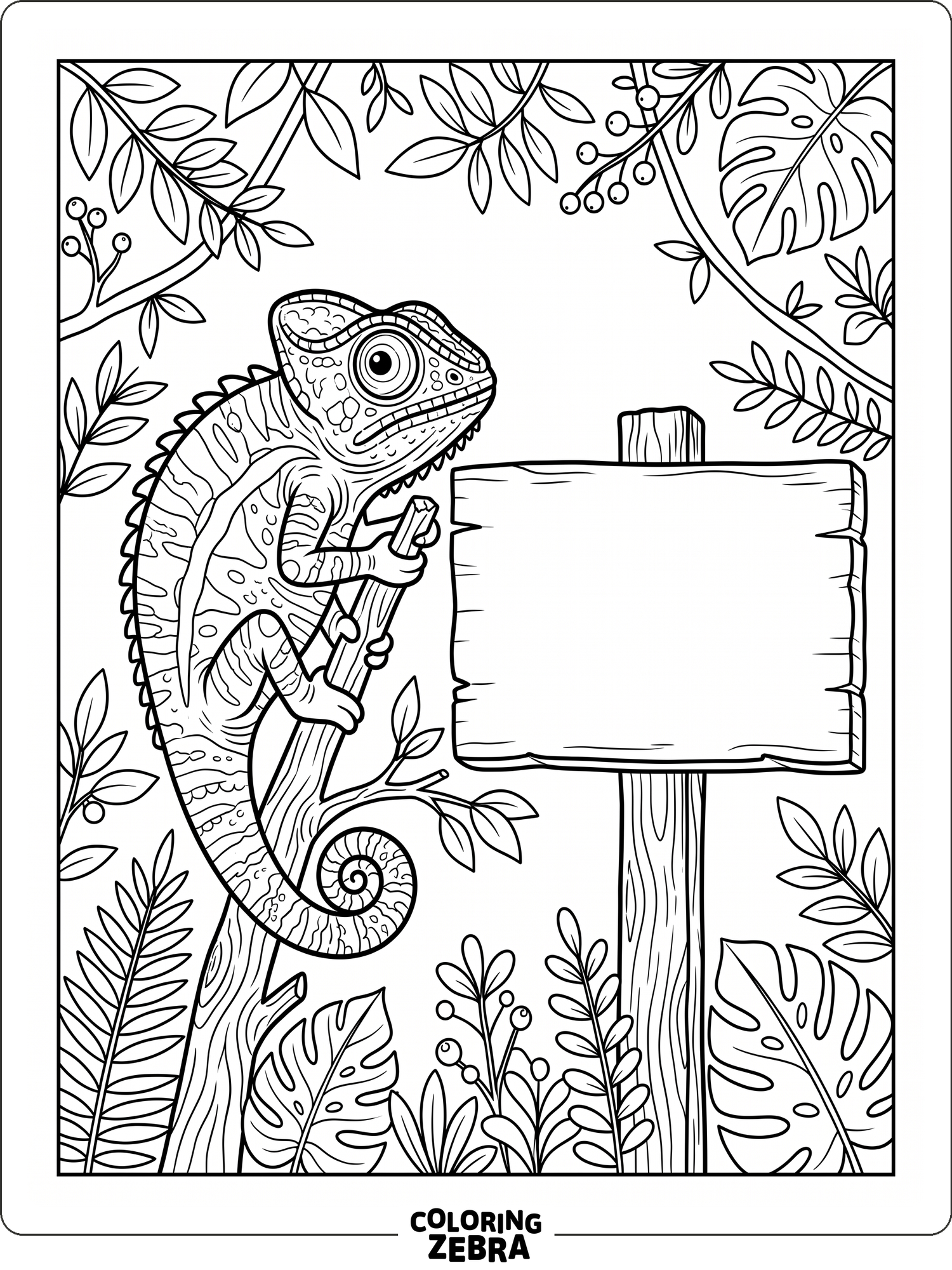 23 Free Chameleon Coloring Pages - Printable PDF Sheets