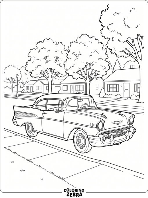 A Chevrolet Bel Air with fins and chrome