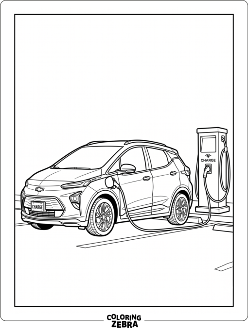 A Chevrolet Bolt parked at a charging station