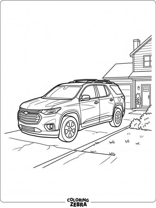 A Chevrolet Traverse with roof rails