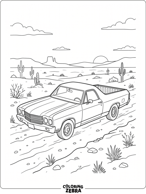 A Chevy El Camino with an open bed