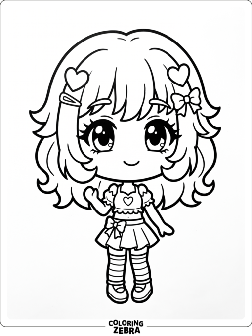 Chibi Gacha Club character with an oversized head