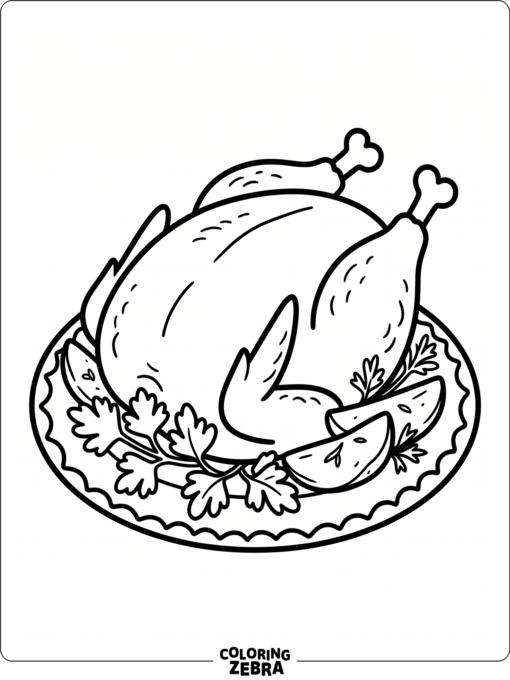 A roasted chicken served on a plate
