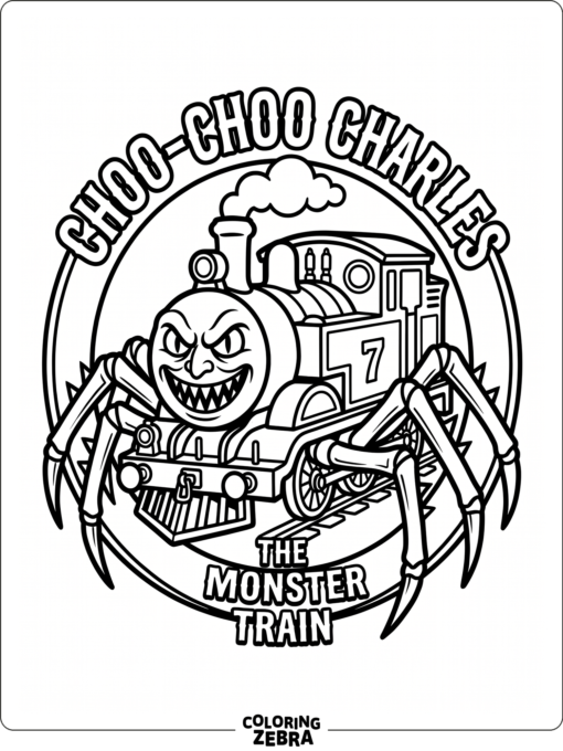 Bold Choo Choo Charles logo outline