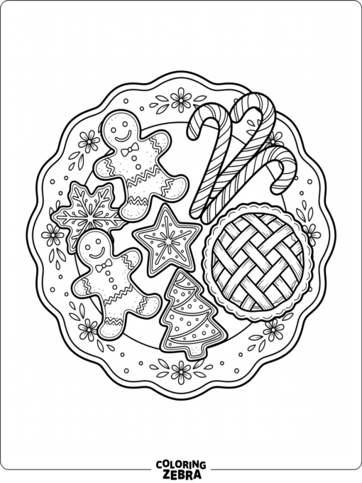 Julgodis på en enkel desserttallrik