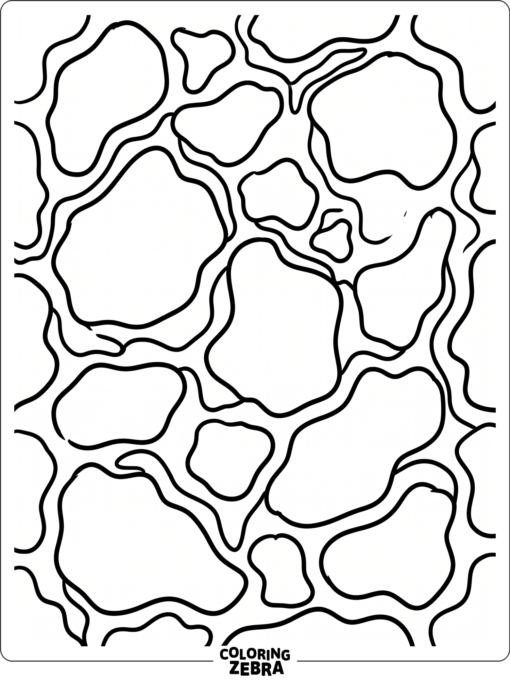 A cow hide pattern shows bold spots arranged in simple open shapes.