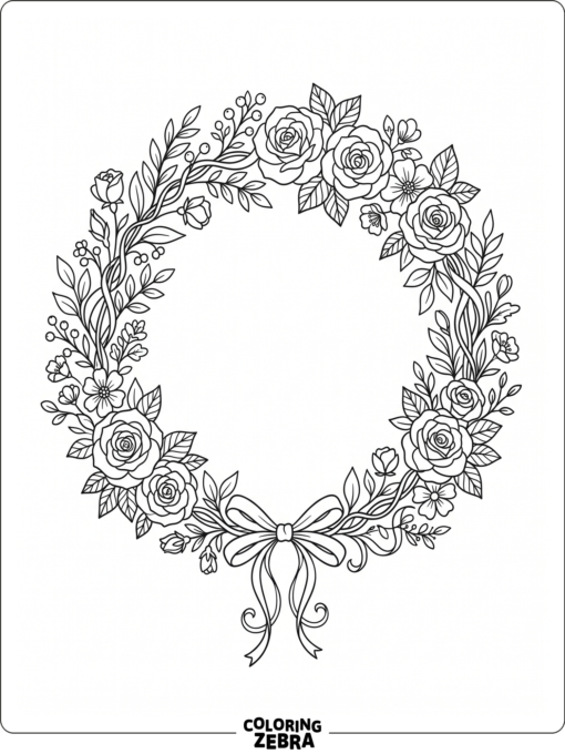A flower crown with roses and leaves