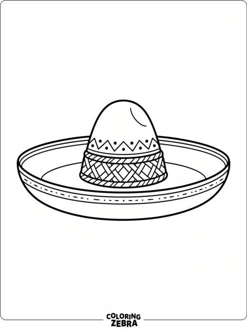 Decorated sombrero with a woven band and trim