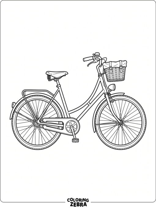 A classic bicycle with an upright seat and simple frame