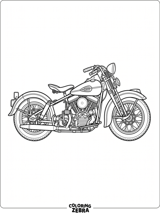 Classic Harley motorcycle with timeless shape