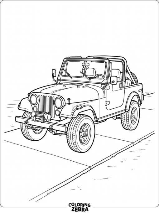 Classic Jeep on a Driveway