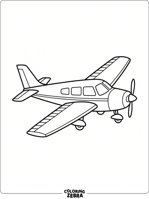 Side-view airplane with broad wings