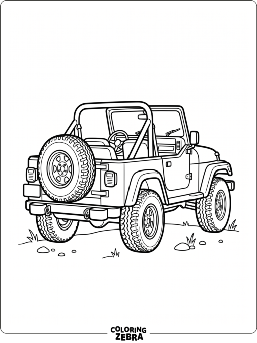 Coloring Page Jeep