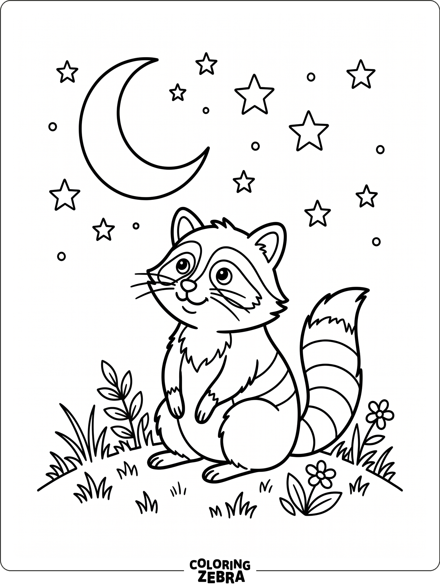 Little Racoon Outline Simple 32 Free Racoon Coloring Pages - Printable PDF Sheets