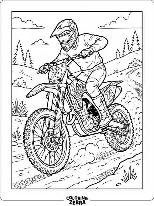 Cool dirt bike with sharp lines and sporty style