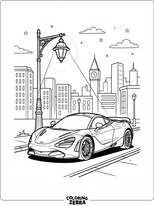 Cool McLaren under a streetlight