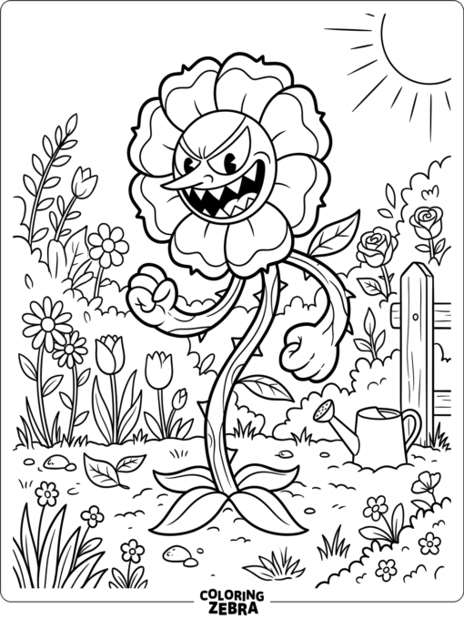 Cagney Carnation standing in a simple garden scene