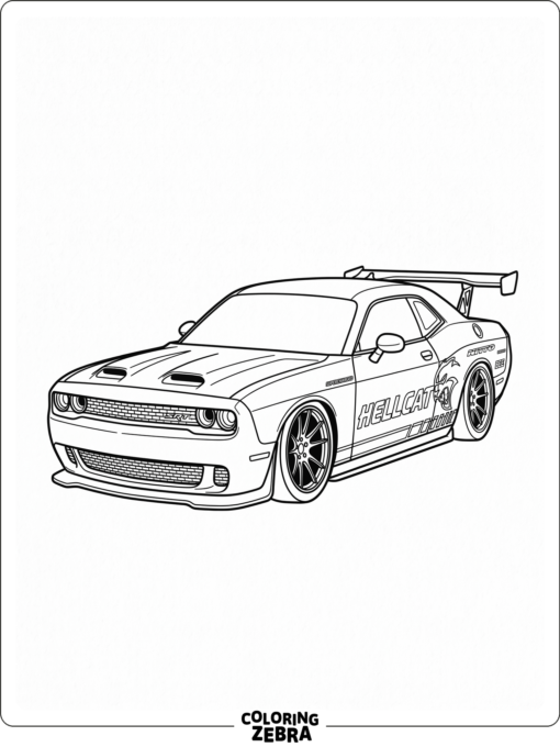 Custom Hellcat with spoiler and decal details