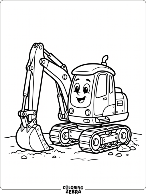 Cute digger with a friendly face