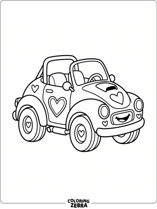 Cute Hot Rod with Heart Details