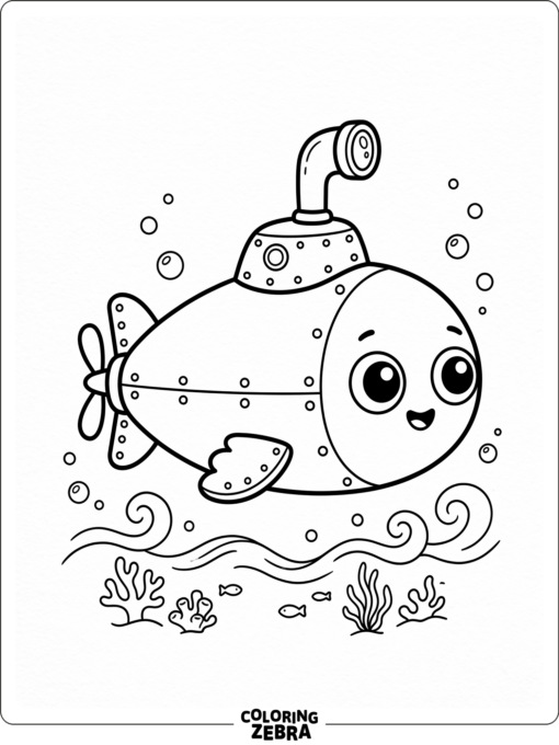 A cute little submarine with big eyes