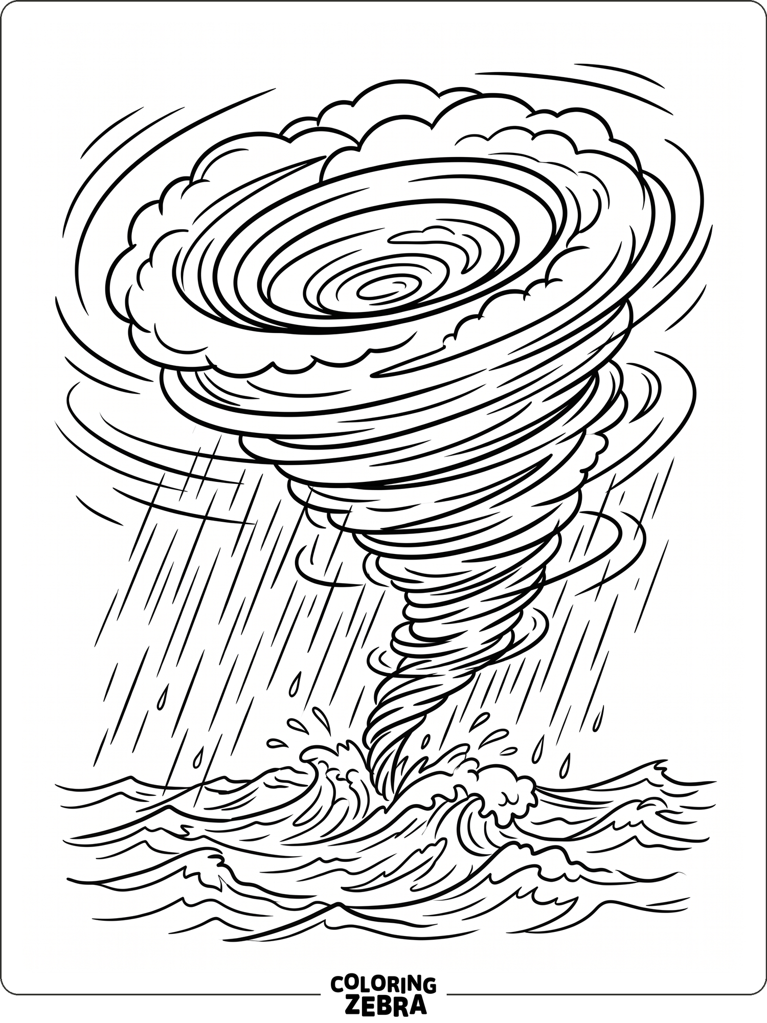 Cyclone Color In 39 Free Tornado Coloring Pages - Printable PDF Sheets