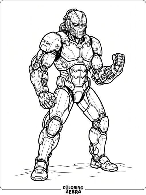 Cyrax in a ready stance with cybernetic arms