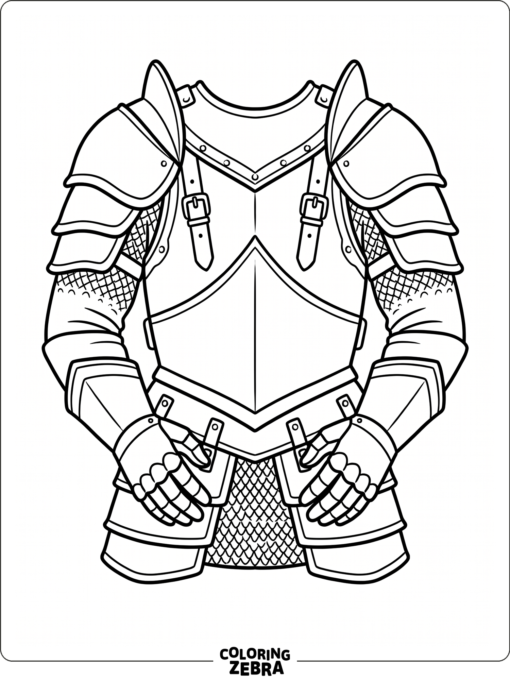 Fantasy armor with breastplate and gauntlets
