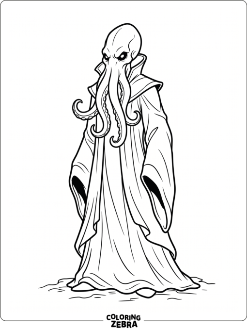 Mind flayer in a flowing robe