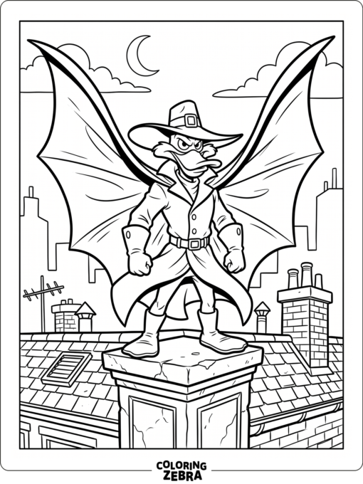 Darkwing Duck striking a superhero pose