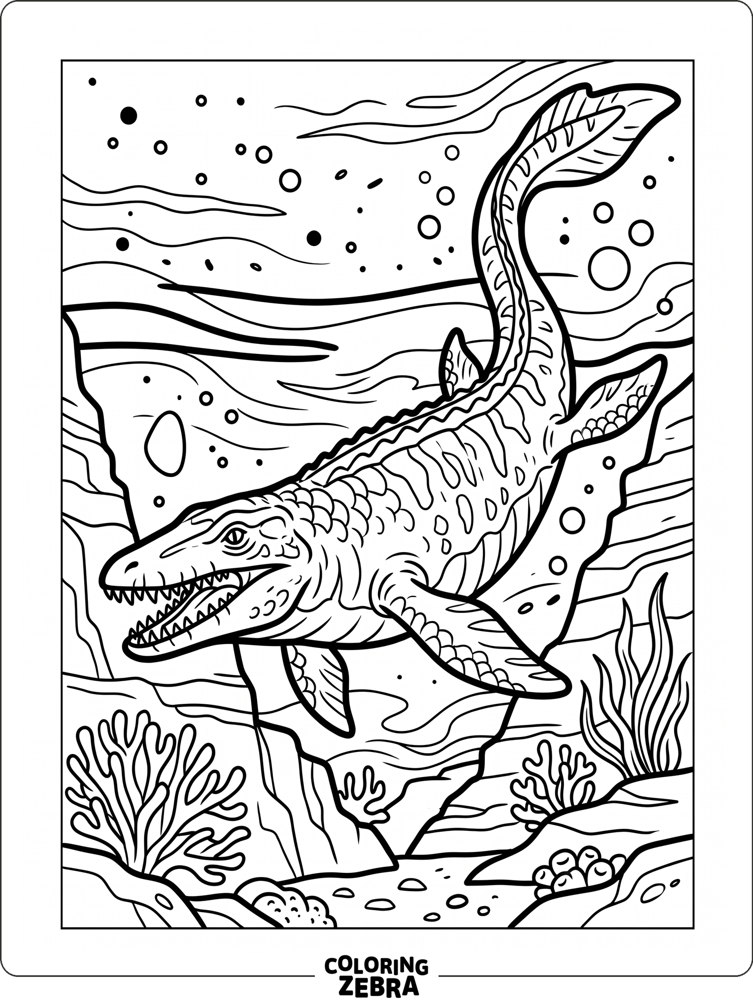 40 Free Mosasaurus Coloring Pages - Easy Printable PDFs