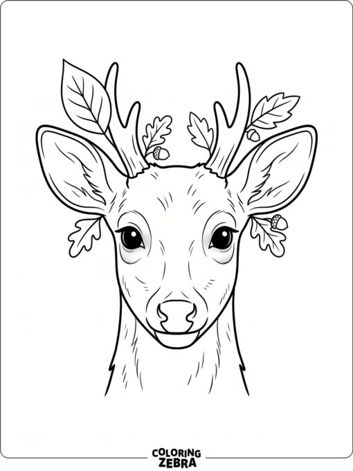 A deer face close up with gentle eyes