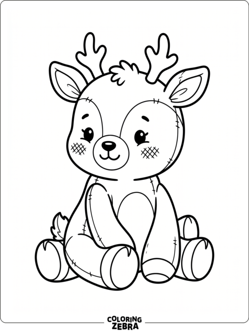 A cute plush deer with small antlers