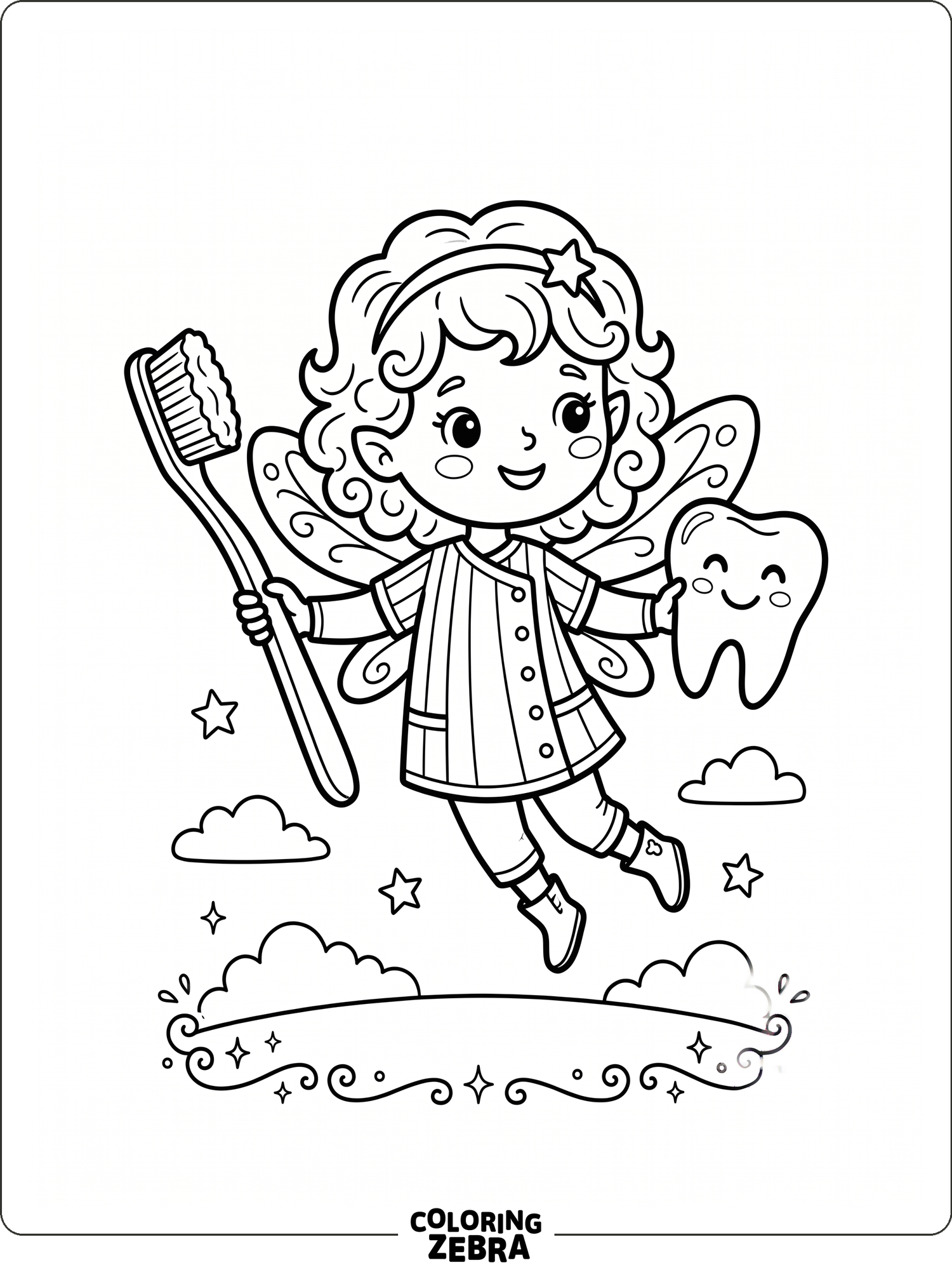 35 Free Tooth Fairy Coloring Pages - Printable PDF Sheets