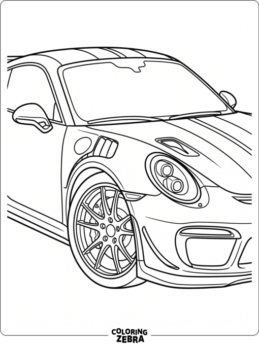 A sports car close-up with extra vents and wheel detail