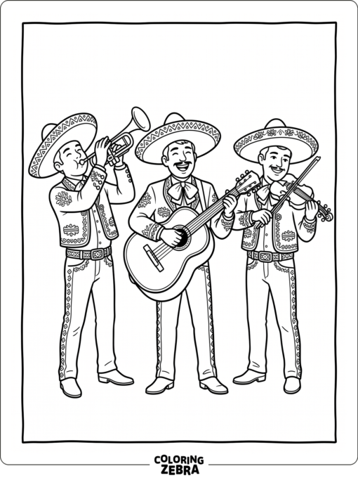 Mariachi musicians performing in traditional dress