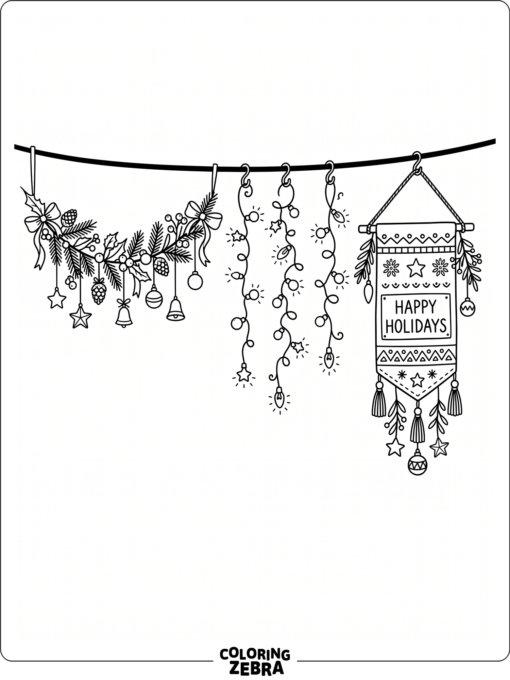 Garlands and hanging lights for Diwali