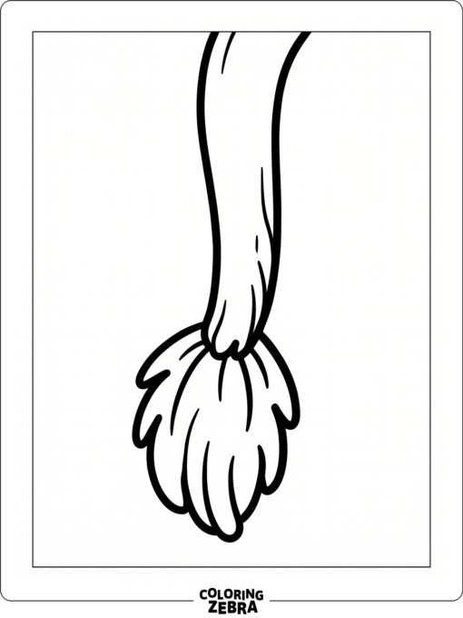 A donkey tail close-up with a tufted end