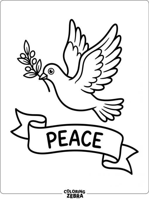 A dove carrying an olive branch