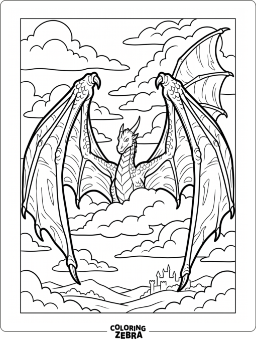A pair of large dragon wings spread wide