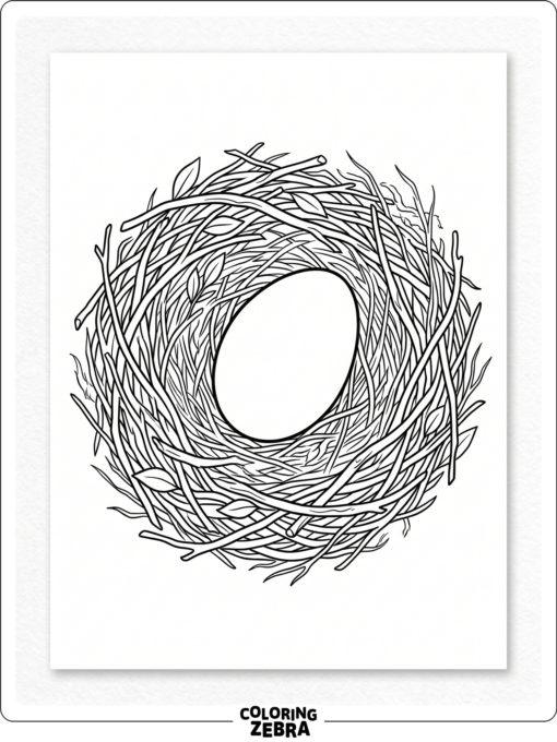 A single eagle egg in a nest