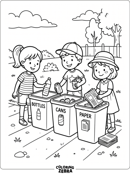 Kids Sorting Recyclables
