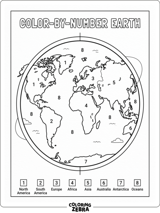 Color-By-Number Earth