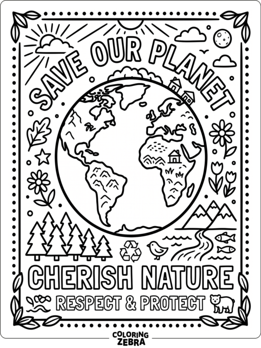 Earth Day Poster With Icons