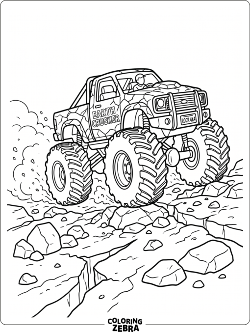 Earth Shaker Truck With Rocky Details