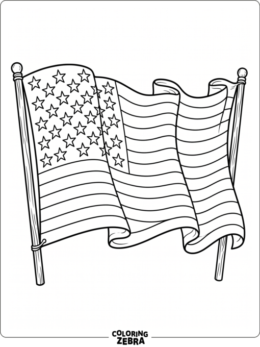 Easy American Flag Outline