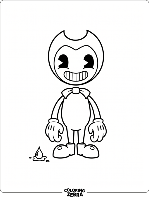 Easy Bendy outline with a small ink drop