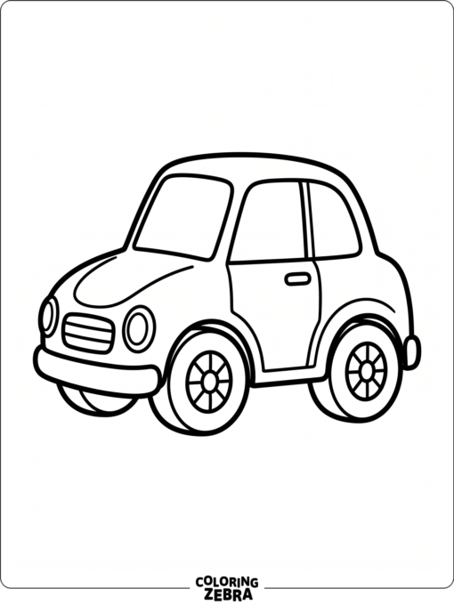 A very simple car with big wheels